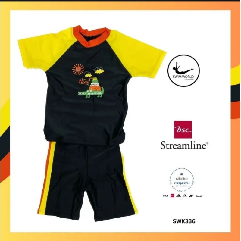 ชุดว่ายน้ำเด็ก Swim world by Streamline ลดราคาเยอะมากไซส์4ขึ้นไปไม่มีลายการ์ตูนเป็นโลโก้แบรนด์ค่ะ