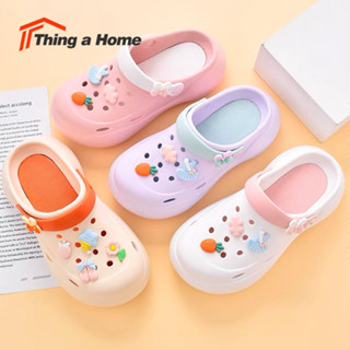 Thing a Home รองเท้าหัวโต ส้นหนาสูง 4 cm. สไตล์เกาหลี น่ารัก