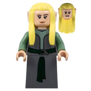 Lego Lord of the ring Minifig Rivendell Elf - Female, Dark Bluish Gray Robe