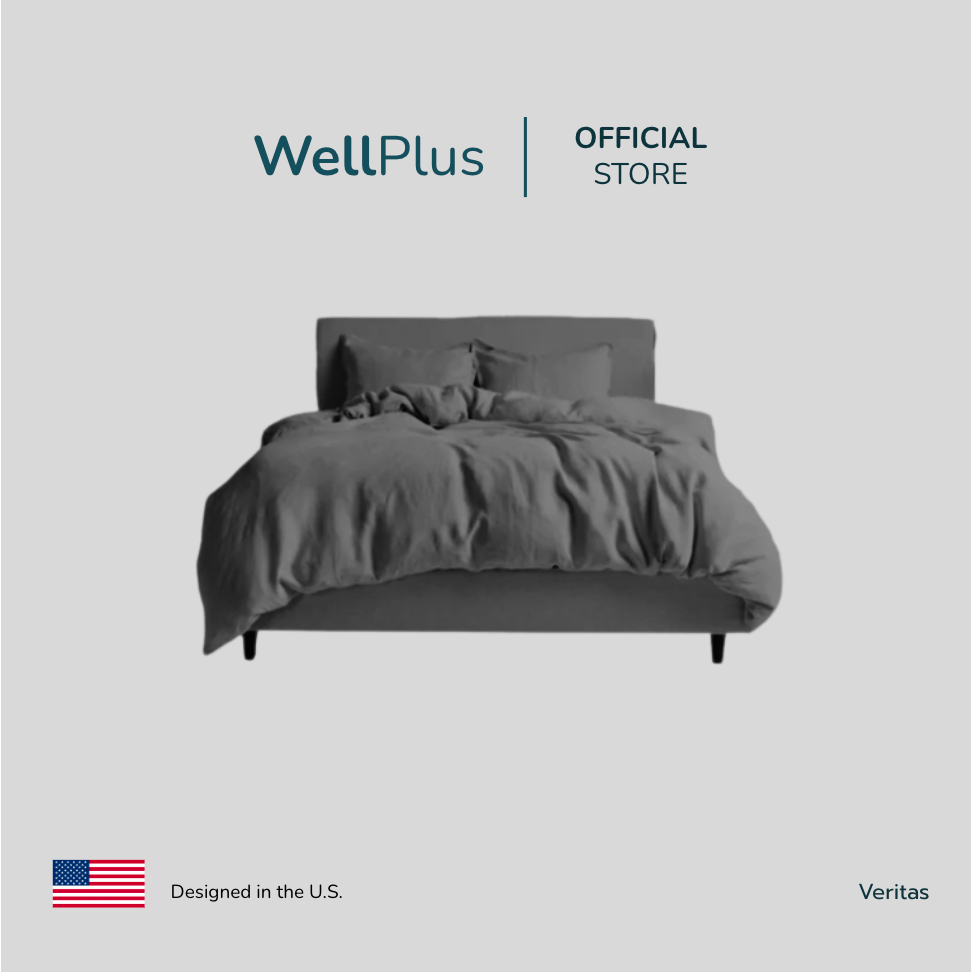 WellPlus ชุดที่นอน Veritas ใหม่นุ่มมาก ชุดผ้าปูที่นอน 6 ฟุต 5 ฟุต 5 ชิ้น + ผ้านวม 100"x90"  *(เซ็ตผ้าปูเย็นไม่มีผ้านวม)*