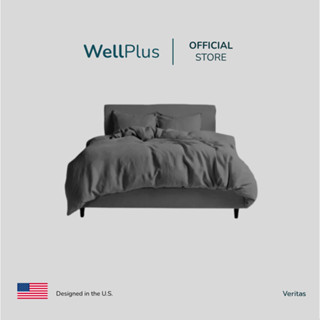 WellPlus ชุดที่นอน Veritas ใหม่นุ่มมาก ชุดผ้าปูที่นอน 6 ฟุต 5 ฟุต 5 ชิ้น + ผ้านวม 100"x90" Solidนุ่มมาก