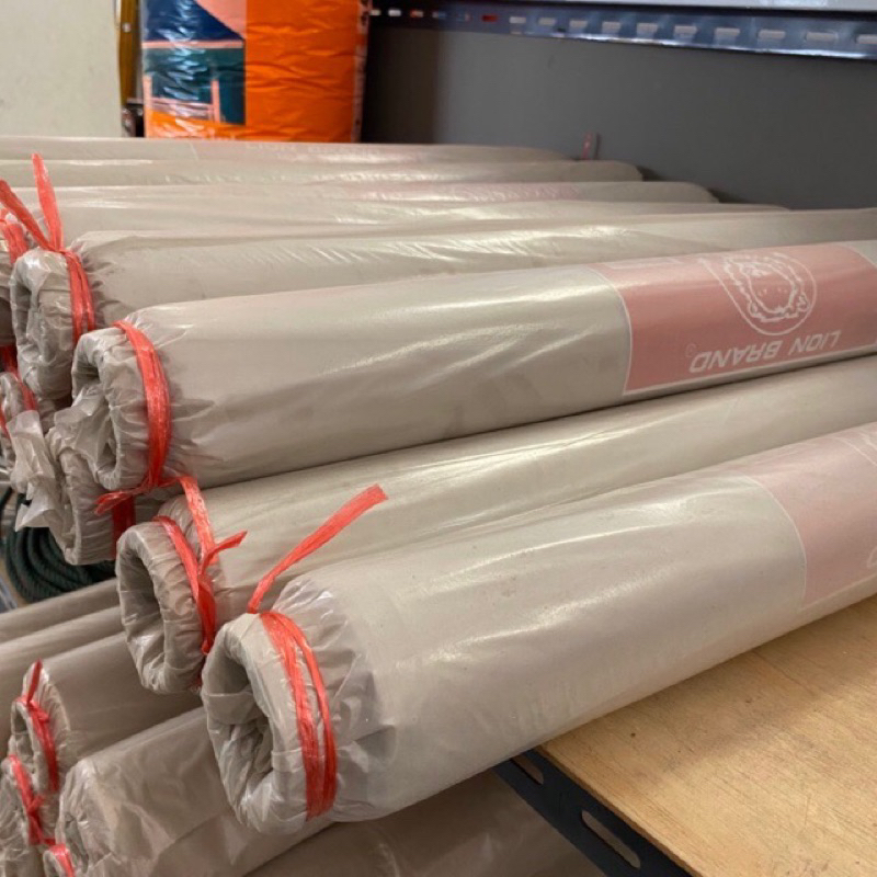 พลาสติกคลุมเห็ด 40ไมครอน 1.5กก. (กว้าง 1.4ม.xยาว 29ม.) ปูพื้นก่อนเทคอนกรีต ปูรองทาสี คลุมเห็ด สีใสชา