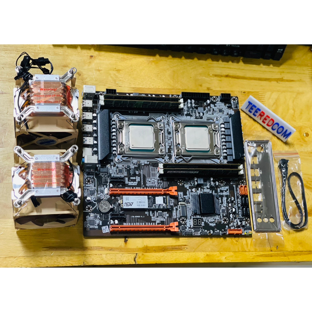 CPU DUAL 48เทรด +MB+RAMเมนบอร์ด X79Dual พร้อม CPU Intel Xeon E5-2697V2 X2 24C/48T RAM ECC พร้อมซิ้งค