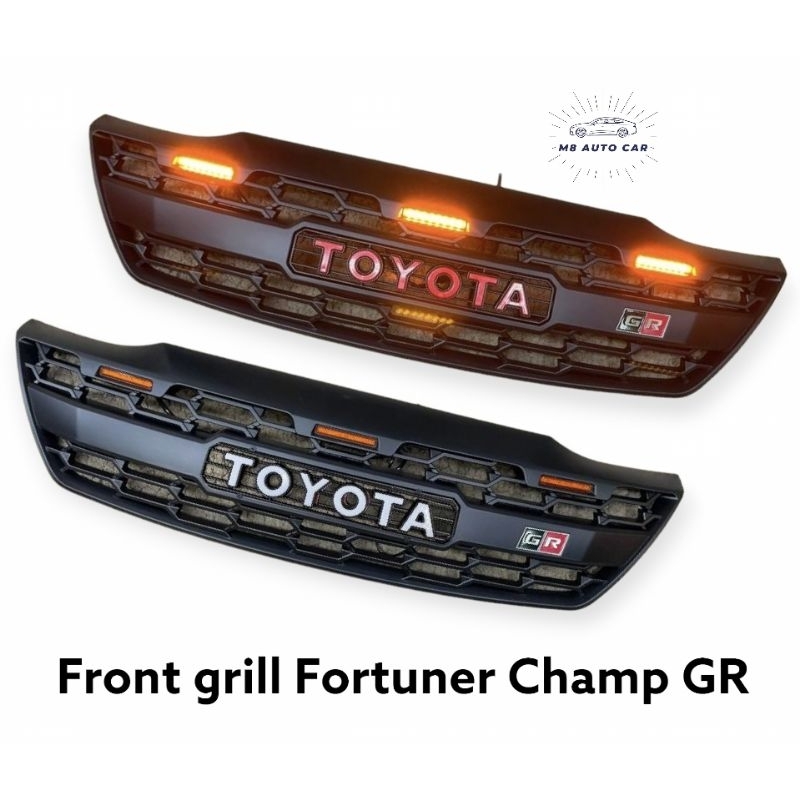 กระจังหน้า Fortuner Champ 2012 2013 2014 GR มีไฟ Led  Fornt grill Fortuner Champ GR