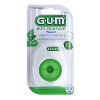 ไหมขัดฟัน Sunstar GUM Butlerweave เคลือบแว๊กซ์ กลิ่นมิ้นต์ ยาว 60 หลา (55 ม.)แพ็คเกจใหม่