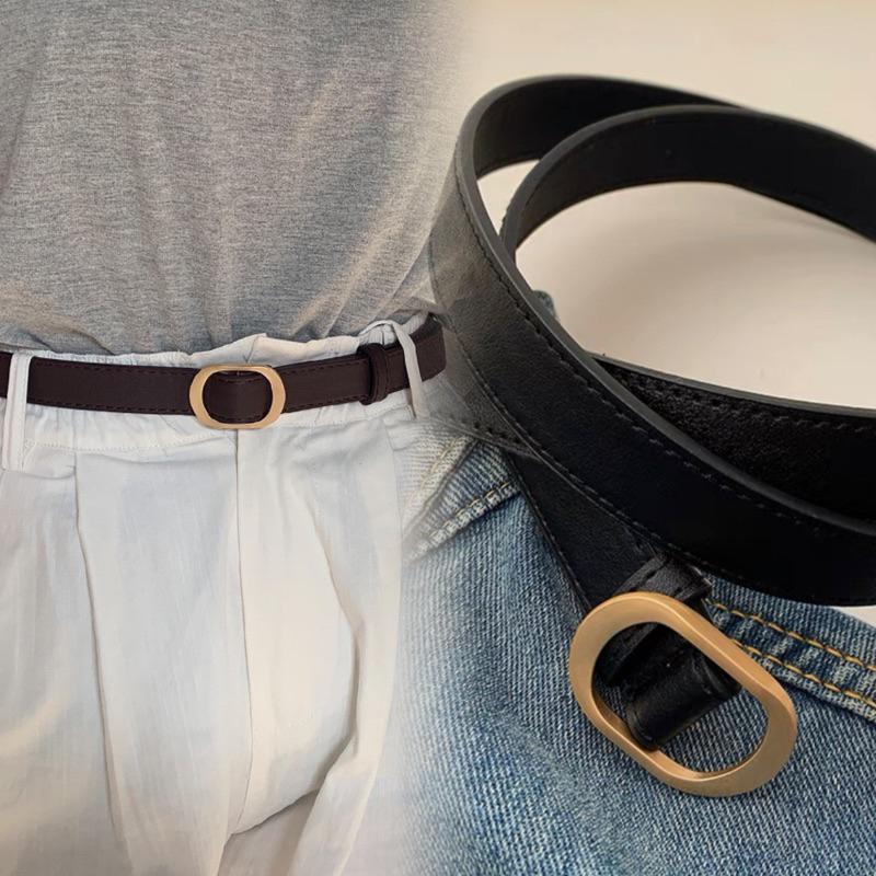 เข็มขัดหัววงรีแบบไม่ต้องเจาะรู💥เข็มขัดเกาหลี[พร้อมส่ง] M937