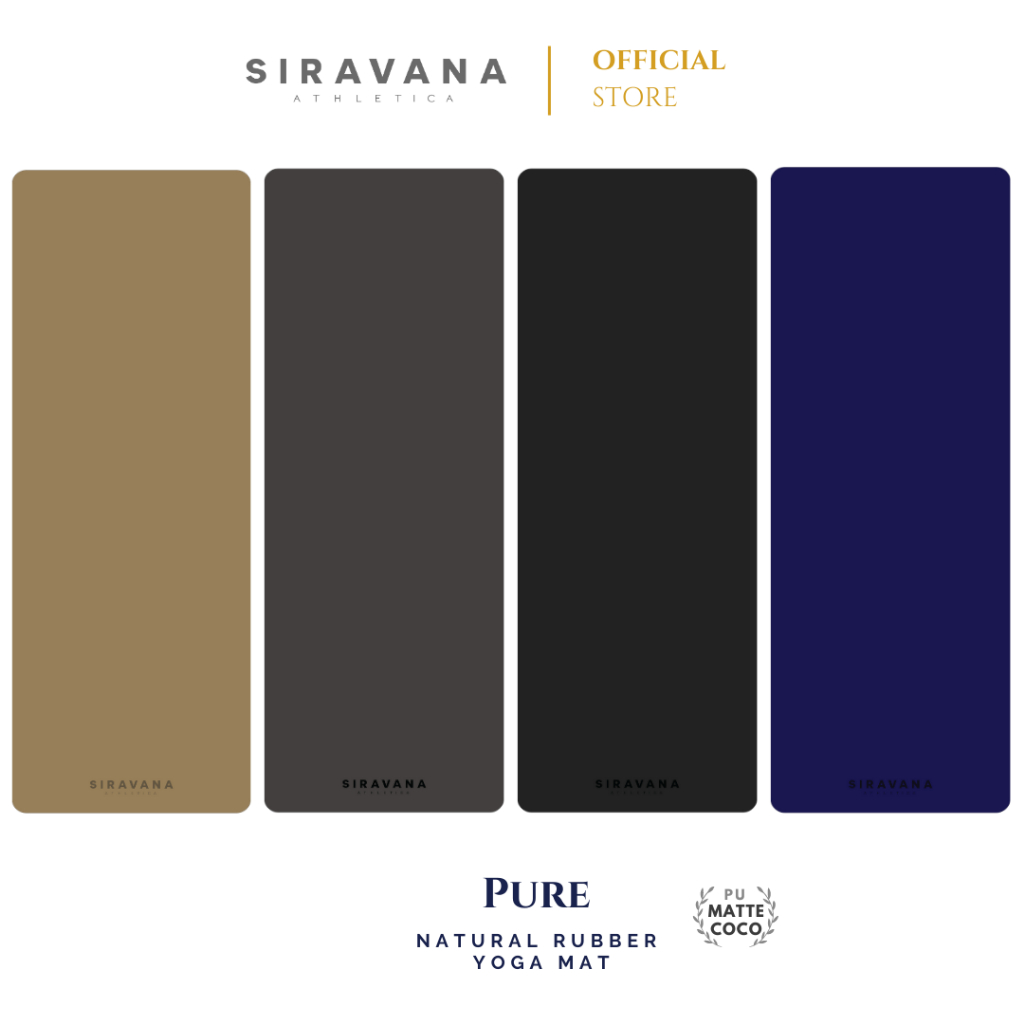 SIRAVANA เสื่อโยคะยางพารา รุ่น Pure / Natural Rubber Yoga Mat 5.5mm