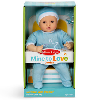 [เบบี้ ช. 12"] รุ่น 31712 ตุ๊กตาเบบี๋เด็กผู้ชาย พร้อมจุ๊บและหมวก Melissa &amp; Doug Baby Jordan 12-Inch Baby Doll  รีวิวดีใน Amazon USA กระพริบตาได้ อย่างดี มาลิซ่า