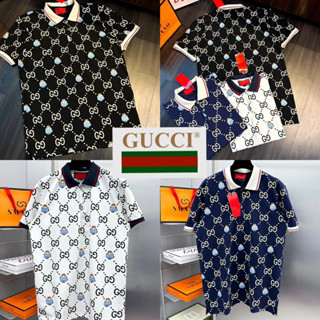 GUCCI POLO SHIRT UNISEX 💙🤍🖤 เสื้อโปโล Gucci 🏷️Hiend 1:1 cotton 💯 ร้านค้าจัดส่งไว