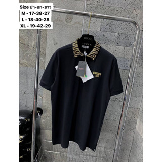 fendi เสื้อโปโลแขนสั้น