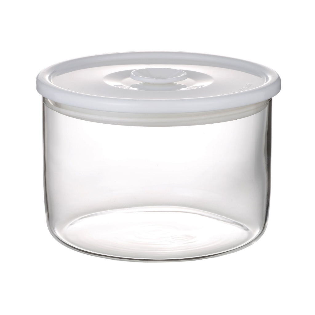 iwaki ขวดโหลแก้ว ฝาสีขาวสูญญากาศ แบรนด์ญี่ปุ่น แก้วใสและเบามาก มีส่งฟรี (ใส่ไมโครเวฟได้พร้อมฝา)