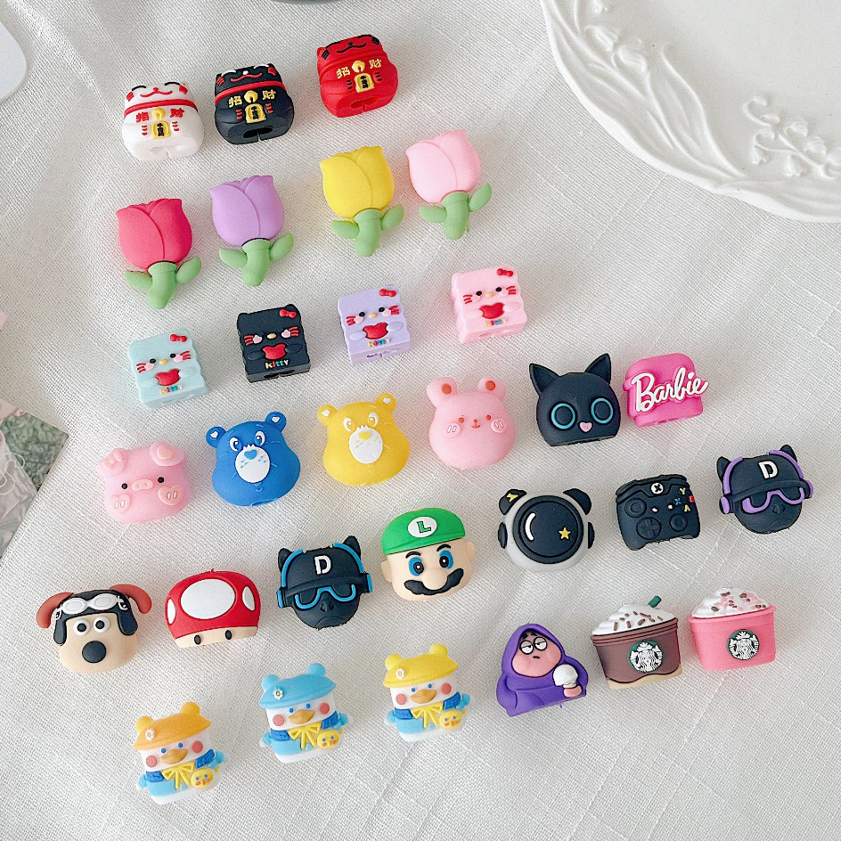 【ส่งจากไทย】Cable Bite ที่กันสายหัก ลายการ์ตูน cable protector สำหรับ สายชาร์จ iP/Type-C