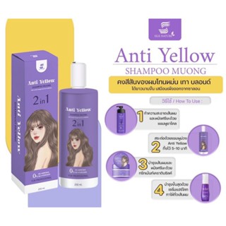 แชมพูม่วง Silknature Anti Yellow 2 in 1 เปลี่ยนผมเฝดเหลือง 💛 เป็นสีหม่นเทา 🩶