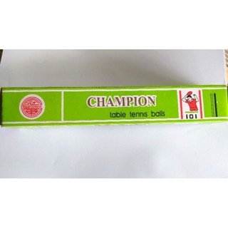 ลูกปิงปองยี่ห้อ champion 1 กล่องมี 6 ลูก กล่องละ 25 บาท