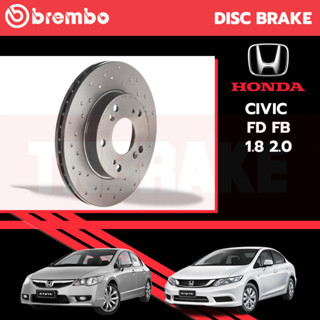 BREMBO จานเบรค HONDA CIVIC  FD FB  ฮอนด้า ซีวิค ปี 06-15 เครื่อง 1.8 2.0