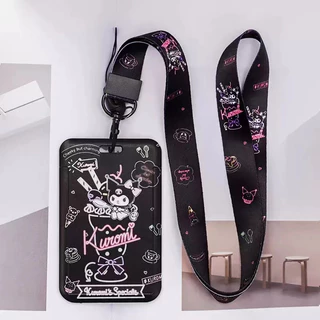 กรอบใส่บัตรพร้อมสาย ลายการ์ตูน แนวตั้ง พลาสติกอย่างดี เฟรมการ์ด ที่ใส่บัตร ป้ายชื่อ บัตรพนักงาน กรอบบัตร K190-1