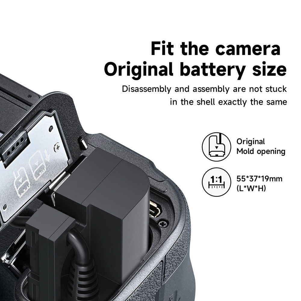 Palo DR-E6 LP-E6 Dummy แบตเตอรี่ Type-C/AC Power Adapter สำหรับ Canon EOS 5D 6D 7D 60D 70D 80D 90D R5 R6