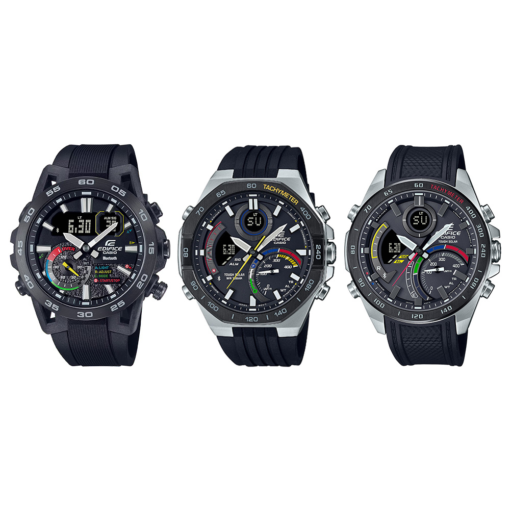 Casio Edifice นาฬิกาข้อมือผู้ชาย สายเรซิน รุ่น ECB-900MP,ECB-950MP,ECB-40MP (ECB-900MP-1A,ECB-950MP-