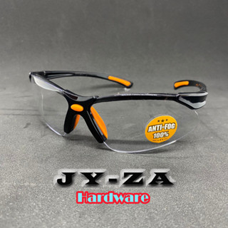 แว่นตา แว่นตาเซฟตี้ แว่นตานิรภัยทรงสปอร์ต กันฝ้า100% Safety Glasses Spectacles Anti-Fog 100%