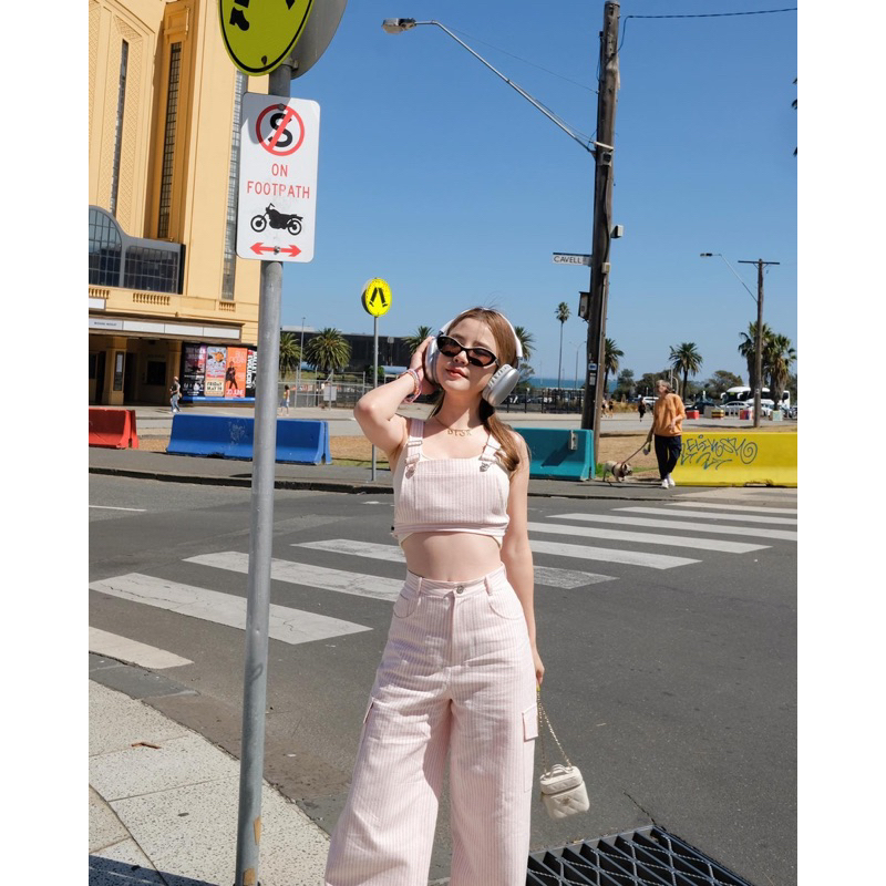 OWEN PASTEL PINK SET PANTS ชุดเซ็ตเอี๊ยม