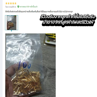 ข้อย้ำสายไฟทองเหลือง แท้ (เลือก10/100ตัว) ขนาด 0.1-1.5มิล ตัวต่อสายไฟ หางปลา ตัวย้ำ