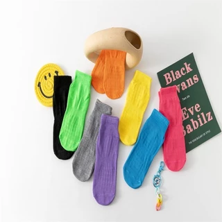 *ส่งทุกวันไม่หยุด* Bewtyshop ถุงเท้า รุ่นข้อกึ่งสั้น แบบกันลื่น 10สี (ดำ เทา ส้ม ม่วง ฟ้า ชมพู เหลือง เขียว เบจ เทอควอย)