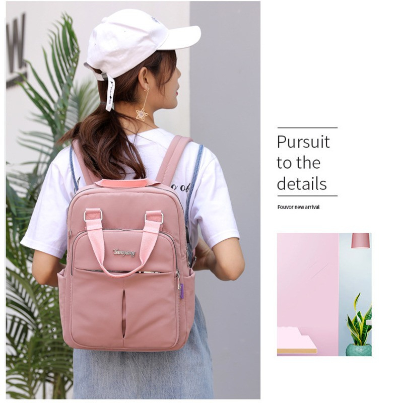 Aopuly กระเป๋าเป้สะพายหลัง กระเป๋าใส่แล็ปท็อป สีชมพู ชาร์จ USB สําหรับผู้หญิง ผู้ชาย กระเป๋าเดินทาง กระเป๋านักเรียน สําห