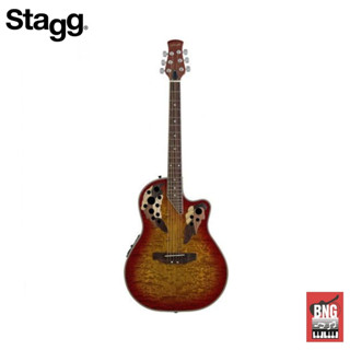 กีตาร์โปร่งไฟฟ้าหลังเต่า STAGG A2006 งานสวย เสียงแจ๋ม