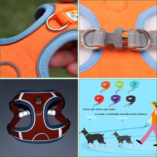 Pet Dog Harness and Leash Set Adjustable Puppy Cat Harness Vest Reflective Walking Lead Leash For Small Dogs Chihuahua