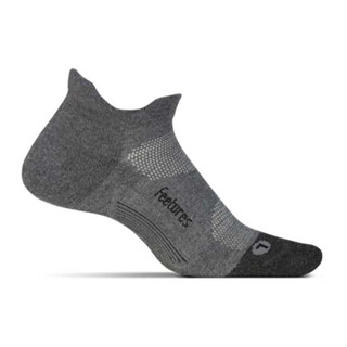 FEETURES ELITE MAX CUSHION LOW CUT SOCKS - GRAY ถุงเท้าวิ่ง