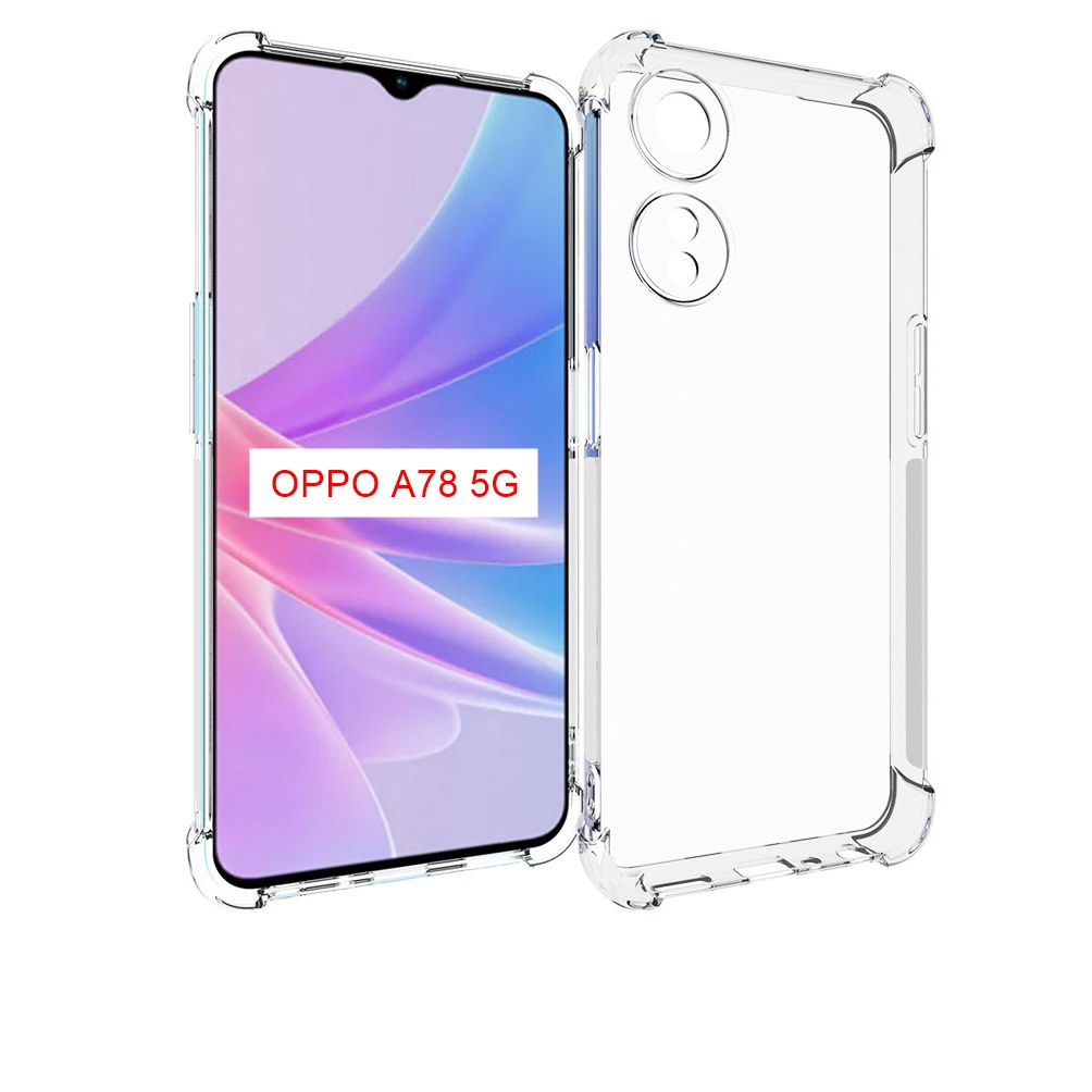 เคส OPPO A78 5G แบบ TPU ใสเสริมขอบและมุมกันกระแทก