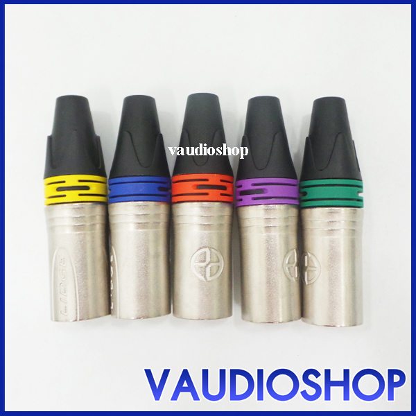 ปลั๊กแคนนอน XLR ตัวผู้ LIDGE YM-002C ท้ายยาง เขียว, น้ำเงิน, ส้ม, เหลือง, ม่วง แจ๊คแคนนอน YM002