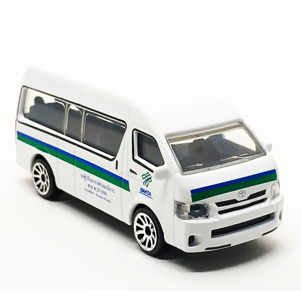 Majorette Toyota Hiace - Thai BMTA - 37-999 White ล้อ 5U Scale 1/69 (8cm) ไม่มี package