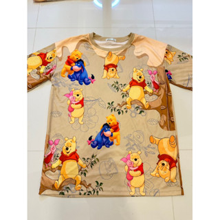 เสื้อหมีพู POOH 🌟พร้อมส่ง🌟ผ้ากีฬาไมโคร ลื่นโพลีเอสเตอร์ ลื่นนุ่มใส่สบาย M,L,XLมีเก็บเงินปลายทาง