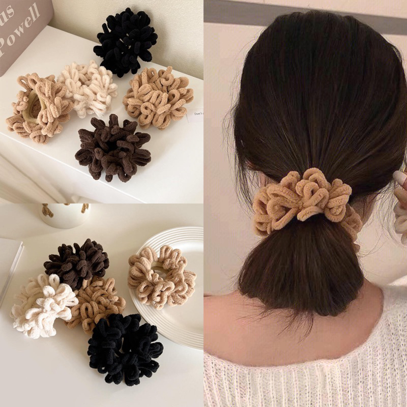 [พร้อมส่งในไทย] ยางรัดผมแฟชั่นเกาหลี สีเอิร์ธโทน หลากหลายสี รัดแล้วไม่เจ็บหัว ผ้านิ่ม รัดสบาย งานแฟชั่นสไตล์มินิมอล