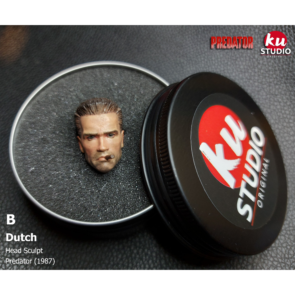 หัวเพ้นท์ Dutch Predator B Head Sculpt 1/12