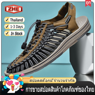 【ZHE】【🚚ได้รับใน 1-3 วันจัดส่งจากประเทศไทย】size45 46K-Sandal รองเท้าแตะรัดส้น สายรัดส้น สำหรับผู้ชายและผู้หญิง รวม 4สี