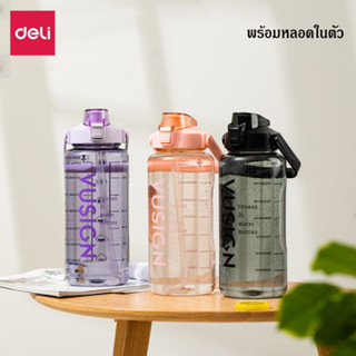 กระบอกน้ำ 2000ml ขวดน้ำสไตล์สปอร์ต กระบอกน้ำน่ารัก ความจุ 1ลิตร 2ลิตร ใส่น้ำร้อนได้ถึง 120องศา กระบอกน้ำพกพา