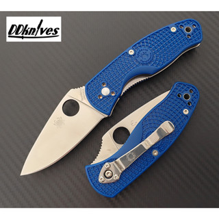 มีดพับ Spyderco Persistence Lightweight Folding Knife S35VN Plain Blade, Blue FRN Handles (C136PBL)