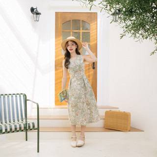 Snazzy shop - Pine dress เดรสลายดอก