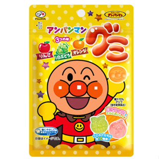 🔴พร้อมส่ง🔵Fujiya Anpanman กัมมี่ ลาย อังปังแมน รส แอปเปิ้ล องุ่น ส้ม