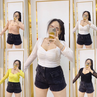 เสื้อมุ้งย่นอย่างดีหน้ามีซัปในในตัว สาวอวบ [Aila Plussize]