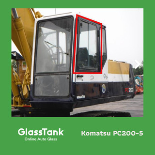 กระจกประตูซ้ายแปลงโคมัตสุ Komatsu PC200/5 กระจกแม็คโคร