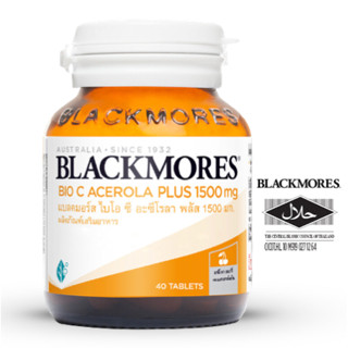 Blackmores bio c แบลคมอร์ส ไบโอ ซี อะซีโรลา พลัส 1500 มก. 40 เม็ด เสริมภูมิ