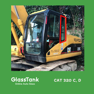 กระจกหลังซ้ายแคท CAT 320 c,d กระจกแม็คโคร