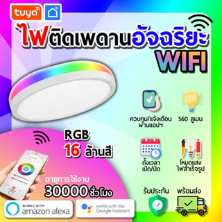 tuya ไฟ LED ปรับสีได้ สำหรับติดเพดาน DL24-C01