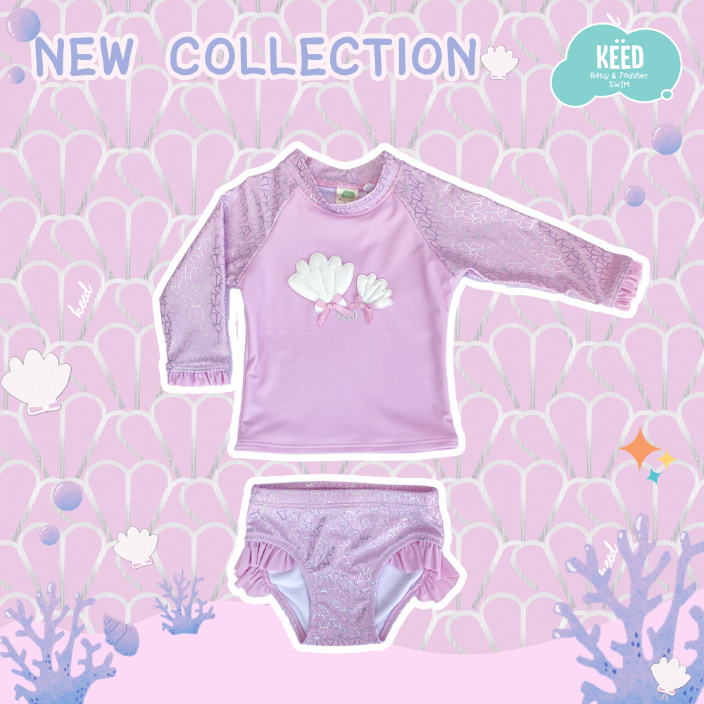 KEED : ชุดว่ายน้ำเด็กหญิง เสื้อแขนยาว-กางเกง >> SEAMAID << *202MR*