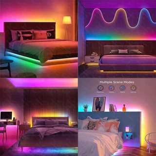 ไฟเส้น LED USB RGB 10 เมตร ติดง่าย เปลี่ยนสีได้หลายโหมด พร้อมรีโมท ไฟแต่งห้องสไตล์ TikTok