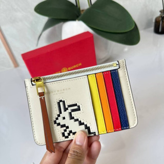 TORY BURCH RAINBOW TOP ZIP CRAD CASE