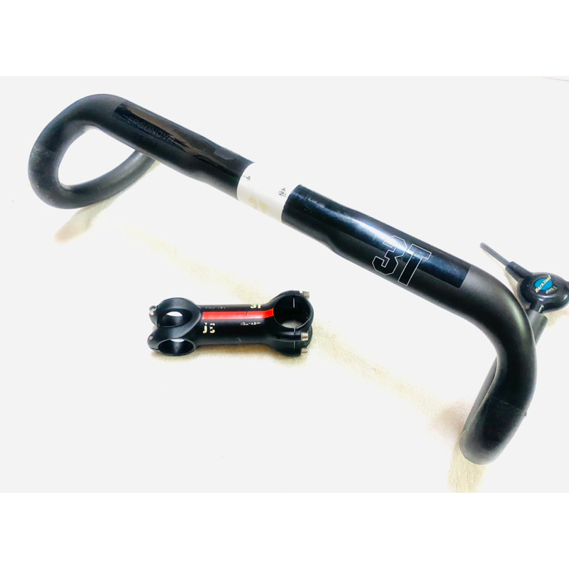 แฮนด์คาร์บอน 3T Ergonova Team 44cm พร้อมสเต็ม 100 mm 3T ARX ของแท้